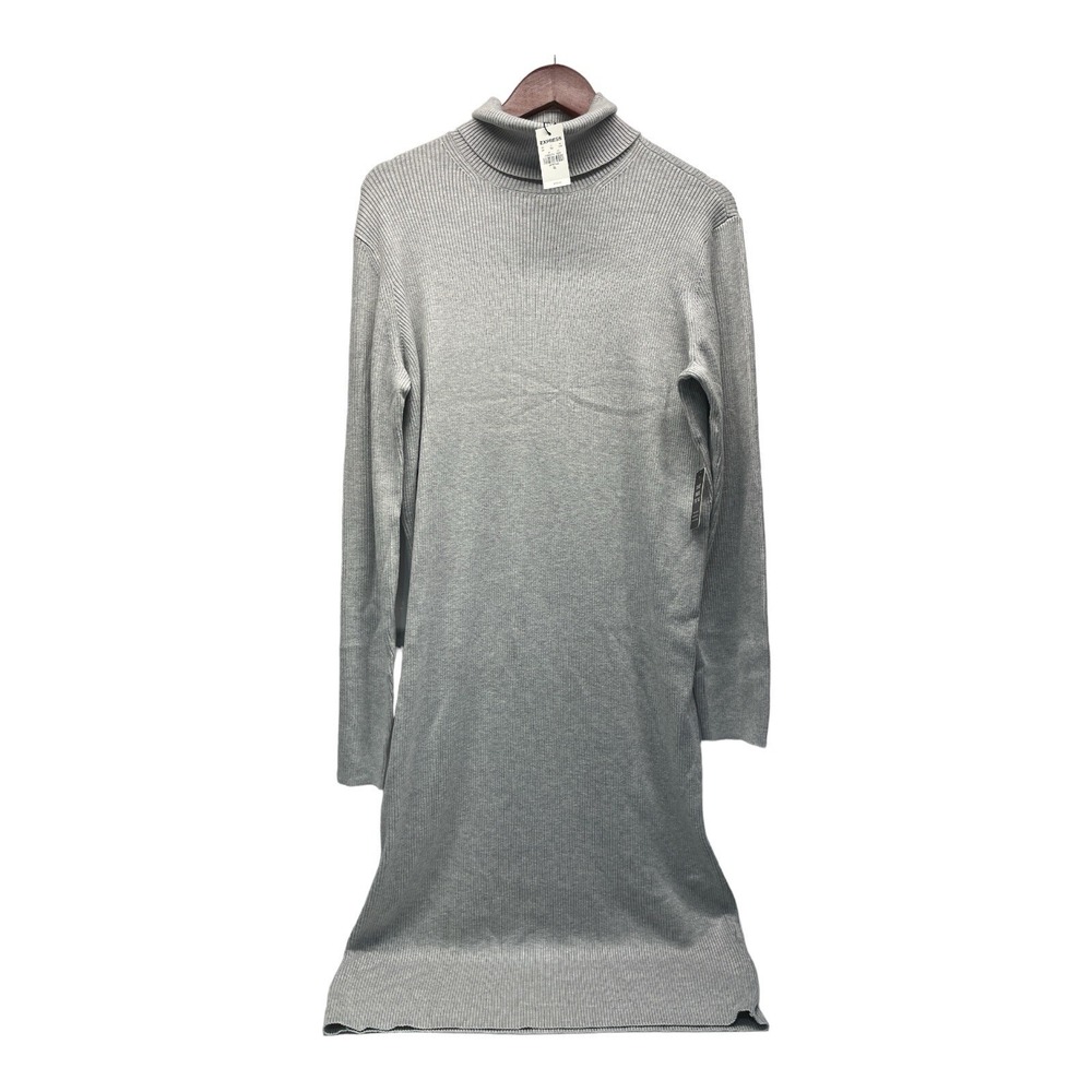 Express Women's XL Gray Turtleneck Dress Midi